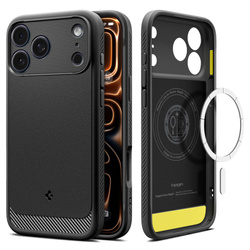 SPIGEN futerał RUGGED ARMOR MAG kompatybilny z MagSafe do IPHONE 17 Pro matte black