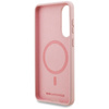Karl Lagerfeld Silicone Double Heads And Circle MagSafe - Etui Samsung Galaxy S25 Edge (różowy)