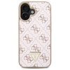 Original Handyhülle IPHONE 16 PLUS Guess Hardcase New 4G Triangle (GUHCP16MPG4GPH) weiß