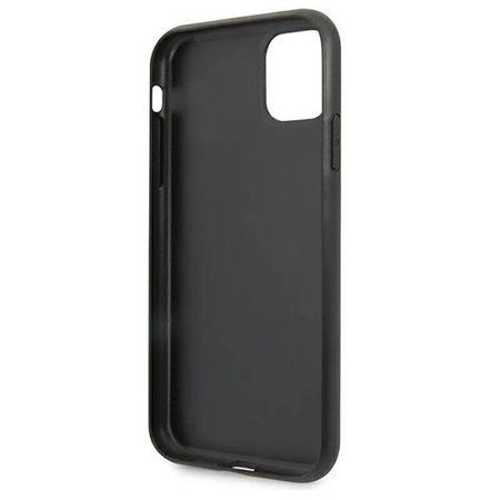 Guess nakładka do iPhone 11 GUHCN61PU4GHBK szara hard case 4G Triangle Collection