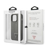 Original Case IPHONE 13 PRO Guess Hardcase Saffianotriangle Logo (GUHCP13LPSATLG) silver