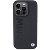 BMW MagSafe Leder Hot Stamp Hülle für iPhone 15 Pro – Schwarz