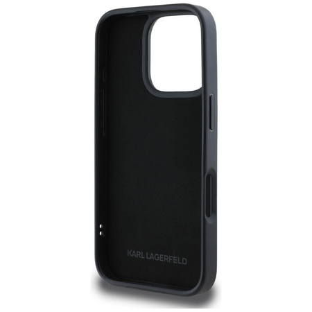 Case IPHONE 16 PRO MAX Karl Lagerfeld HC 3D Rubber Double Heads black