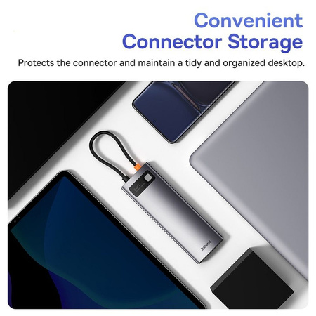 Hub 6w1 Baseus StarJoy Series, USB-C do HDMI + 3 x USB 3.0 + USB-C PD + RJ45 