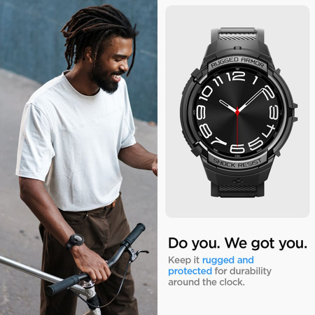 Spigen RUGGED ARMOR „PRO“ GALAXY Watch 6 CLASSIC (47 MM) MATTSCHWARZ