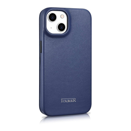 iCarer CE Premium Leather Folio Case for iPhone 14 Plus Flip Magnetic MagSafe Blue (WMI14220715-BU)