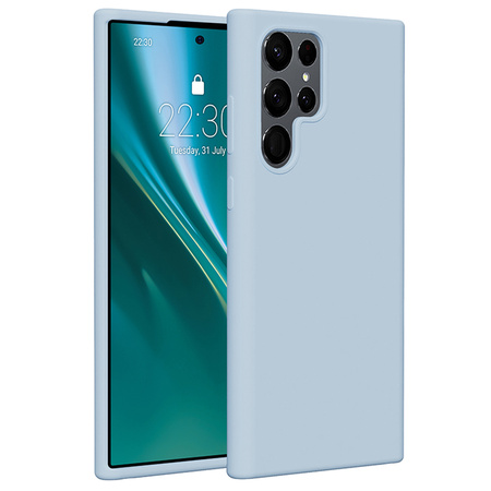 Nakładka Etteri Silicone Case do Samsung Galaxy S22 Ultra jasnoniebieska