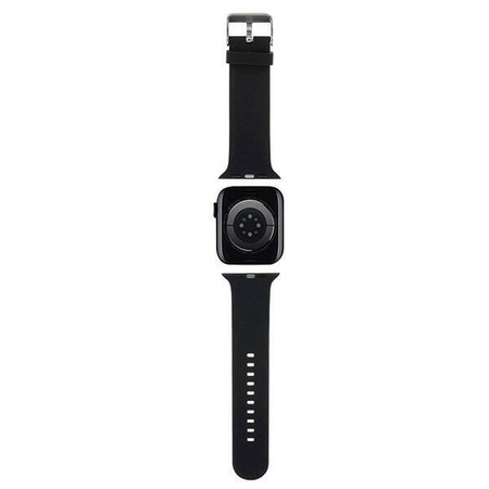 Armband für APPLE WATCH 4 / 5 / 6 / 7 / 8 / SE (38 / 40 / 41 MM) Karl Lagerfeld Strap 3D Rubber Choupette Head (KLAWMSLCNK) schwarz