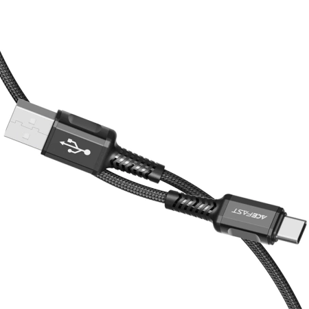 Acefast USB-Kabel - USB Typ C 1,2 m, 3 A schwarz (C1-04 schwarz)