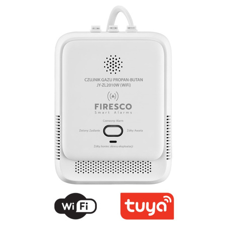 Czujnik gazu propan-butan Firesco (LPG)  JY-ZL2010W Wi-Fi Tuya Smart Life
