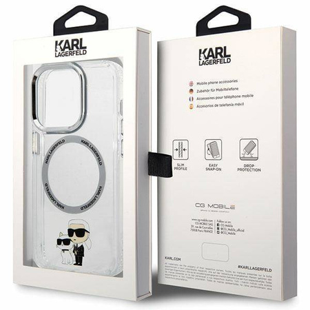 Karl Lagerfeld KLHMP13LHNKCIT iPhone 13 Pro 6.1&quot; hardcase transparent Iconic Karl&amp;Choupette Magsafe