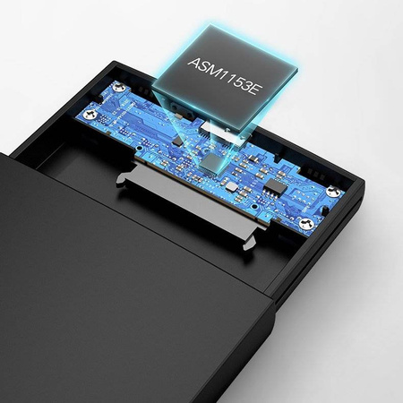 Ugreen kieszeń na dysk HDD SSD obudowa dysku SATA 2,5'' USB 3.2 Gen 1 (5 Gbps) micro USB SuperSpeed + kabel 0,5 m czarny (CM237 60353)