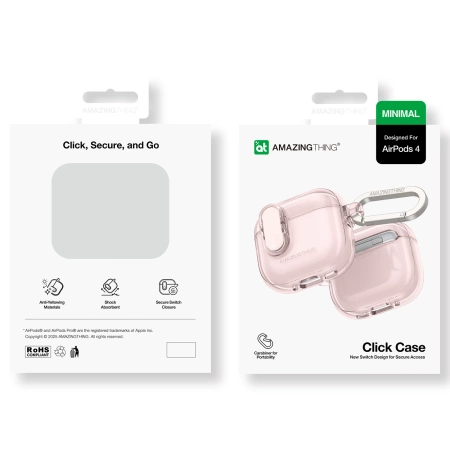 AmazingThing Minimal Case for AirPods 4 – Pink