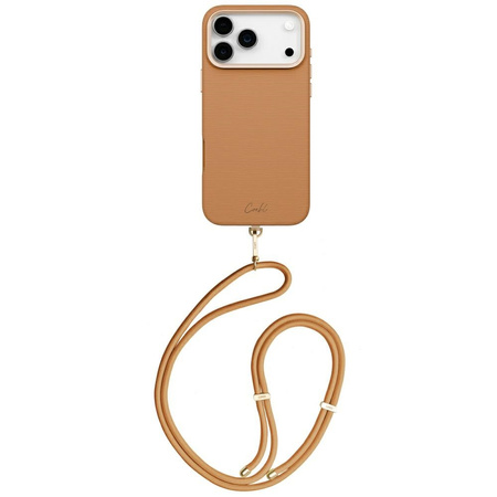 Etui UNIQ Coehl Mirelle do iPhone 17 Pro Max Magnetic Charging brązowy