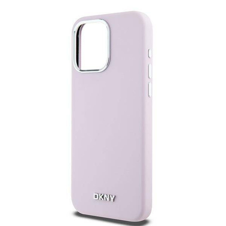 Etui DKNY Liquid Silicone Small Metal Logo MagSafe na iPhone 15 Pro Max - różowe