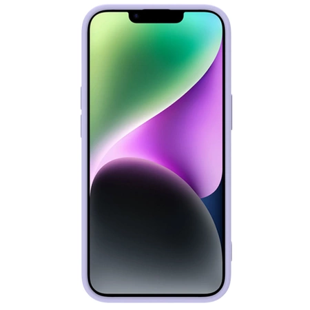Nillkin CamShield Silky Silicone Case etui iPhone 14 Plus pokrowiec z osłoną na aparat fioletowy