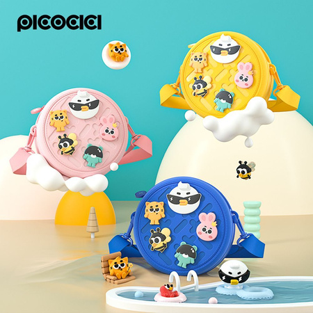 PICOCICI Mały okrągły plecak k36 niebieski