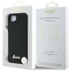 Guess Silikon Script Metal Logo MagSafe iPhone 16e Hülle - Schwarz
