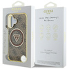 GUESS futerał do IPHONE 16 kompatybilny z MagSafe GUHMP16SHG4PRTGW (IML Metal Glitter 4G Circle Triangle) brązowy