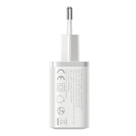 Ładowarka sieciowa Joyroom TCF15 Dual-Port (A+C) 30W (biały)