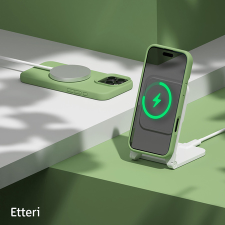 Nakładka Etteri Silicone Case do iPhone 16 Pro Max 6,9" jasnozielona