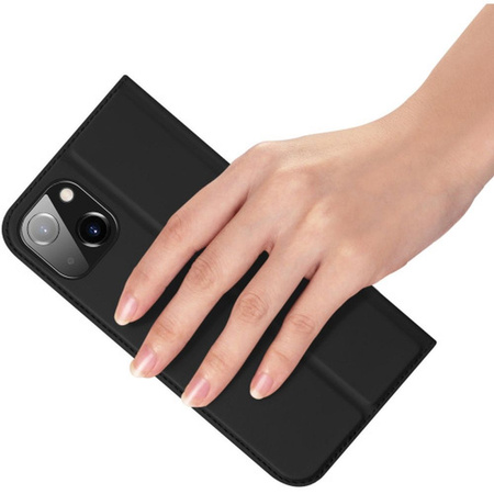 Etui do iPhone 15 Plus pokrowiec z klapką i portfelem Dux Ducis Skin Pro - czarne