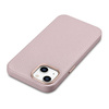 iCarer Litchi Premium Leather Case skórzane etui iPhone 14 Plus magnetyczne z MagSafe różowy (WMI14220711-PK)