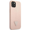 Oryginalne Etui IPHONE 14 PLUS Guess Hardcase Saffianotriangle Logo (GUHCP14MPSATLP) różowe