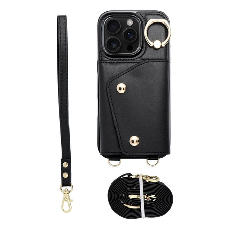 Futerał portfel WONDER dla IPHONE 16e (SE 4 2025) czarny
