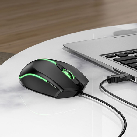 Myszka przewodowa gamingowa Hoco USB A 2400 dpi GM37 czarna