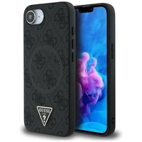 Guess 4G Ring Triangle Logo MagSafe Case für iPhone 16e - Schwarz