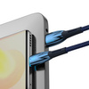 USB cable for USB-C Baseus Glimmer Series, 100W, 1m (Blue)