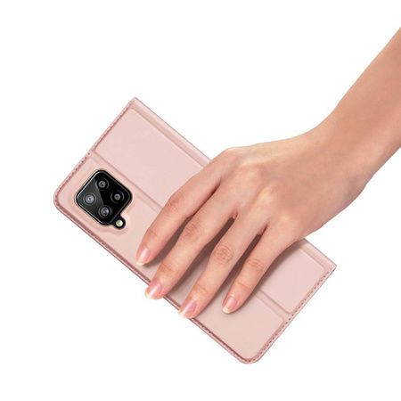 Etui SAMSUNG GALAXY A42 5G z klapką Dux Ducis skórzane Skin Leather jasny róż