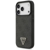 Etui Guess Leather 4G Triangle Strass MagSafe na iPhone 17 Pro - czarne