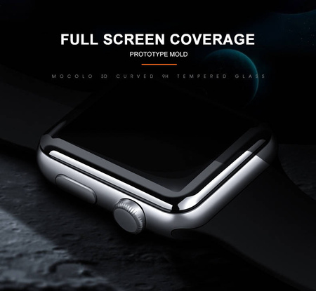 Mocolo 3D Glass Full Glue - Szkło ochronne na ekran Apple Watch 7 41 mm