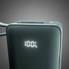 Powerbank SBS 10000 mAh 20W mit integriertem USB-C-Kabel und Digitalanzeige - grau