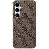 Guess 4G Collection Leather Metal Logo MagSafe Case for Samsung Galaxy S24 - Brown