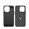Carbon Case iPhone 14 Pro Max flexible Gel Rückseite schwarz