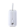 Joyroom mini powerbank 10000mAh Colorful Series 22.5W with 2 built-in USB C and Lightning cables white (JR-L012)