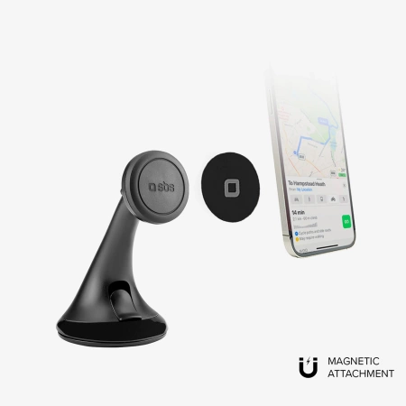SBS TESUPPWINDWIDEK Smartphone-Halterung, MagSafe-kompatibel, für Armaturenbrett/Fenster – Schwarz