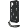 Karl Lagerfeld Saffiano Crystals w/Chain iPhone 16 Case - Black