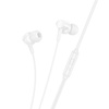 HOCO zestaw słuchawkowy / słuchawki dokanałowe jack 3,5mm z mikrofonem M112 białe