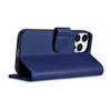 iCarer Wallet Case 2in1 iPhone 14 Pro Flip Leather Cover Anti-RFID blue (WMI14220726-BU)