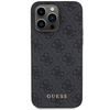 Guess 4G Metal Gold Logo Hülle für iPhone 15 Pro – Grau