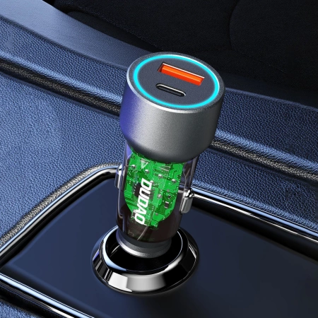 Ładowarka samochodowa Dudao R4T 25W USB-A / USB-C - szara