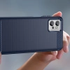 Carbon Case für Xiaomi Poco F4 5G flexible Silikon-Carbon-Hülle schwarz