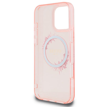Guess GUHMP16XHFWFCP iPhone 16 Pro Max 6.9" różowy/pink hardcase IML Flowers Wreath MagSafe