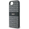 DKNY Repeat Texture Pattern with Tonal Stripe case for iPhone 16e - black