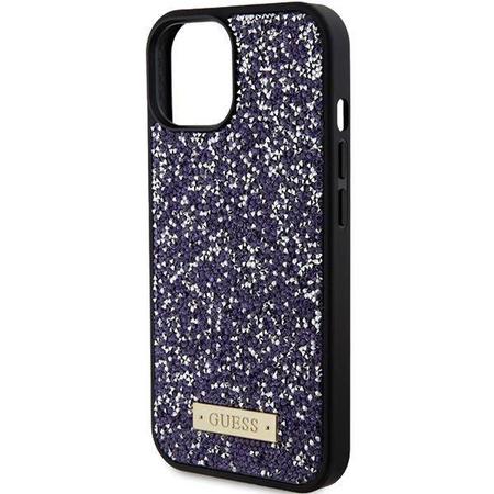 Guess nakładka do iPhone 15 6,1" GUHCP15SPFGSBSP jasnoróżowa HC Rhinestone Meta Logo
