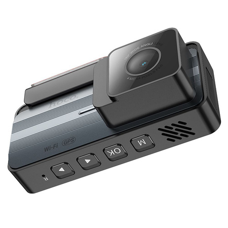 HOCO kamera samochodowa z wyświetlaczem 3,69" 2K GPS DV11 srebro szara